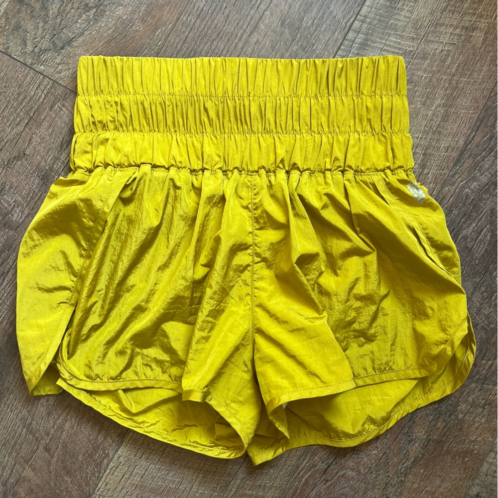 Free People FP Movement The Way Home Shorts Women Gold X Small